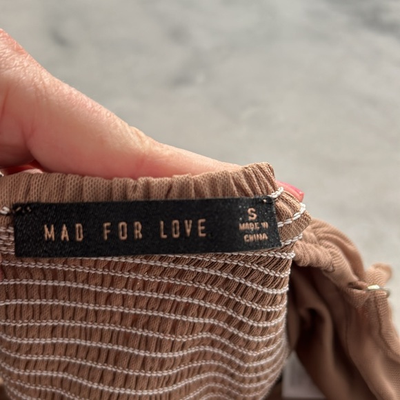 Brown crop top, elastic back, adjustable straps - Picture 4 of 4